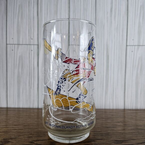 Vintage 1977 McDonalds  "Action Series" - Set Of 4 Collector Glasses Hamburgler+ - Picture 5 of 9